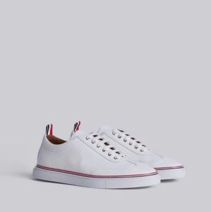 Thom Browne white leather sneaker